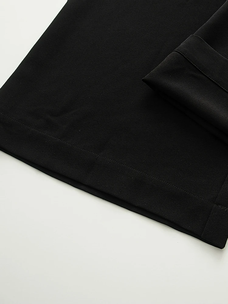 Ainoa Glow Brand Store 2025 otoño nuevo nudo empalme Svel Onesie pantalones de pierna ancha de cintura alta para mujer