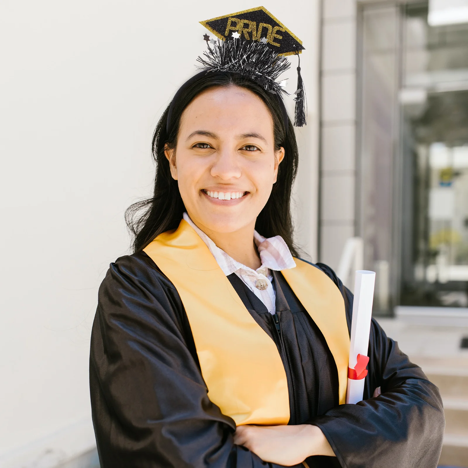 

Graduation Ceremony Headband Fashionable Tassel Design Comfortable Wear Easy Match For Long Short Hair Multi-Function Headdress