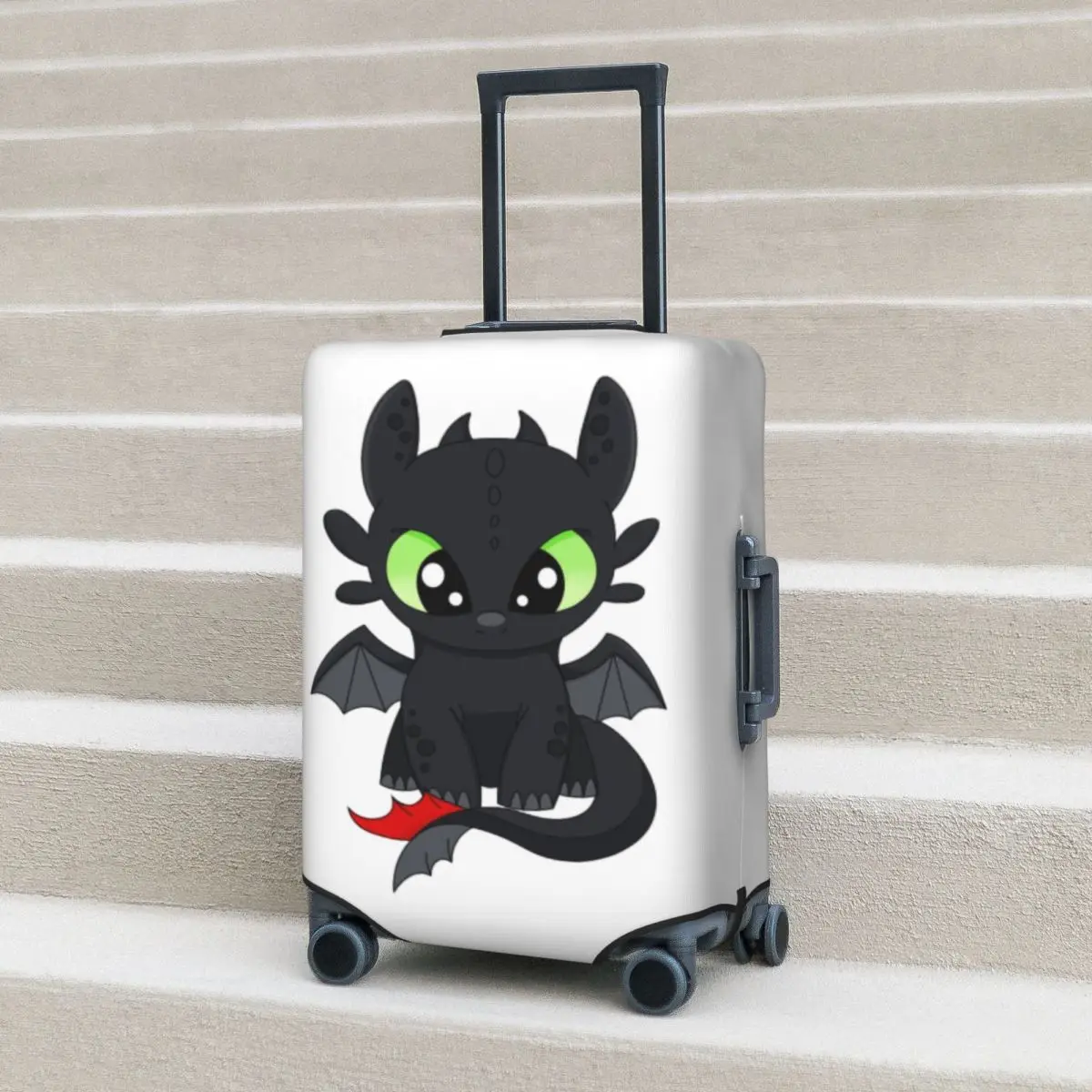 

Baby Dragon Kids, Toothless Suitcase Cover Protection Elastic Travel Luggage Protector Covers for 18-32 Inch