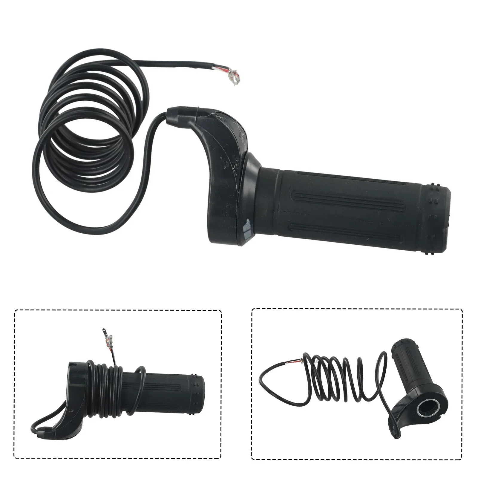 

3 Wire Throttle Grip 24V 36V 48V For Electric Scooter Pocket Bike Chopper Suitable For 7/8 Inch Handles Only Fit Right Handle