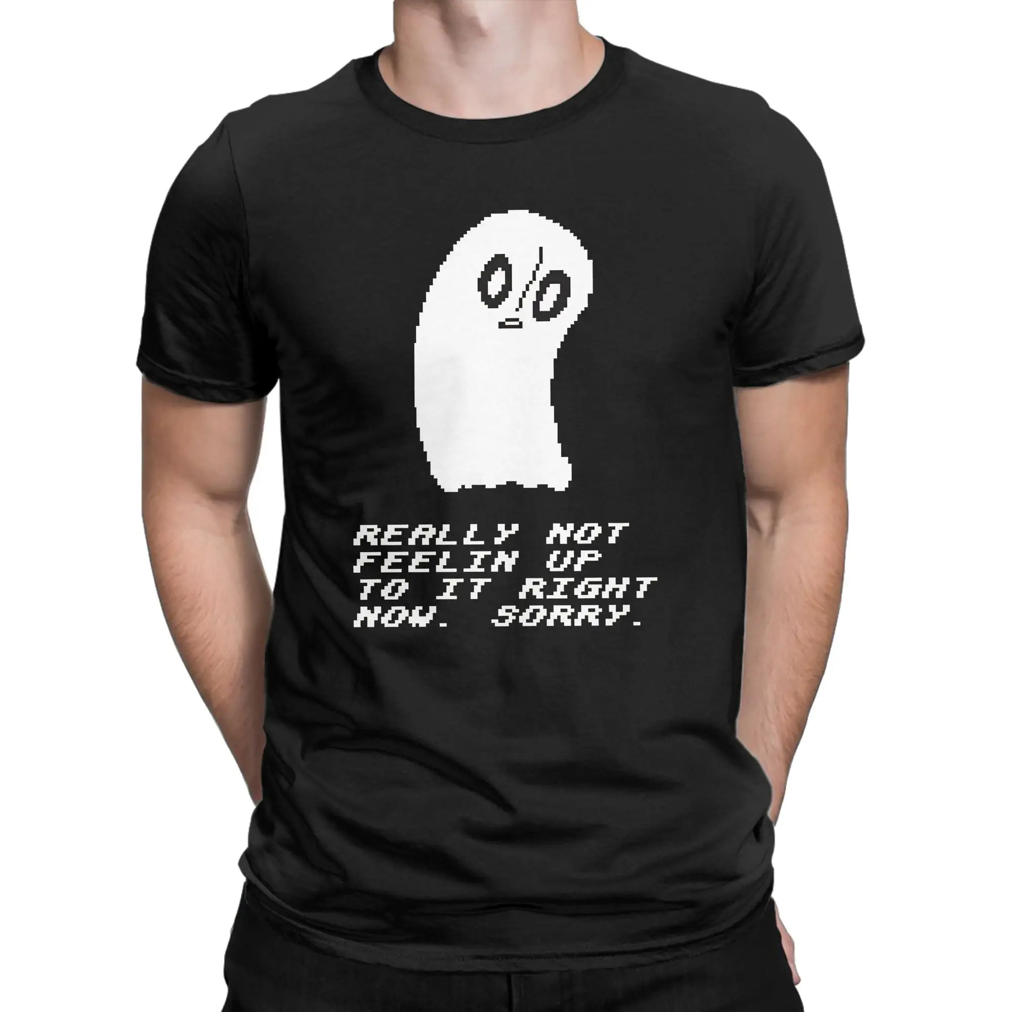 Retro Rpg Doodle Illustration Classic Undertale Funny Graphic 100% Cotton T-Shirt Tops Tees For Men