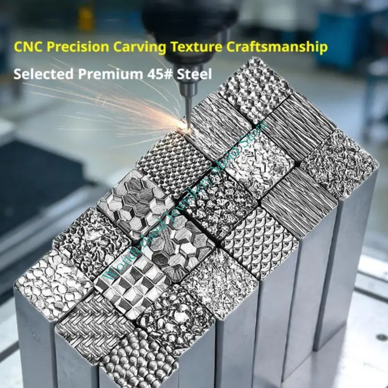 Hand-Engraved Jewelry Texture Stamp, Square-Bar Metalworking Tool for Adding Decorative Patterns to Soft-Metal Workpieces