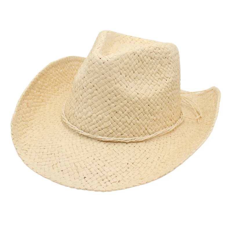 

Aliexpress White Beach Hat Knight Western Straw Cowboy Hat Sun Protection Sun Hat Mesh Fedora Hat Men And Women Wholesale