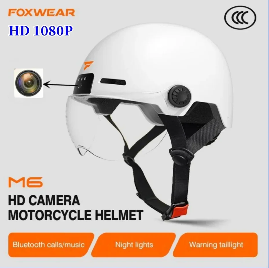 

Full HD 1080P Sports outdoor Motorcycle bicycle Smart Bluetooth Helmet Built-In Camera Video Remote Turn Signal Lamp Waterproof