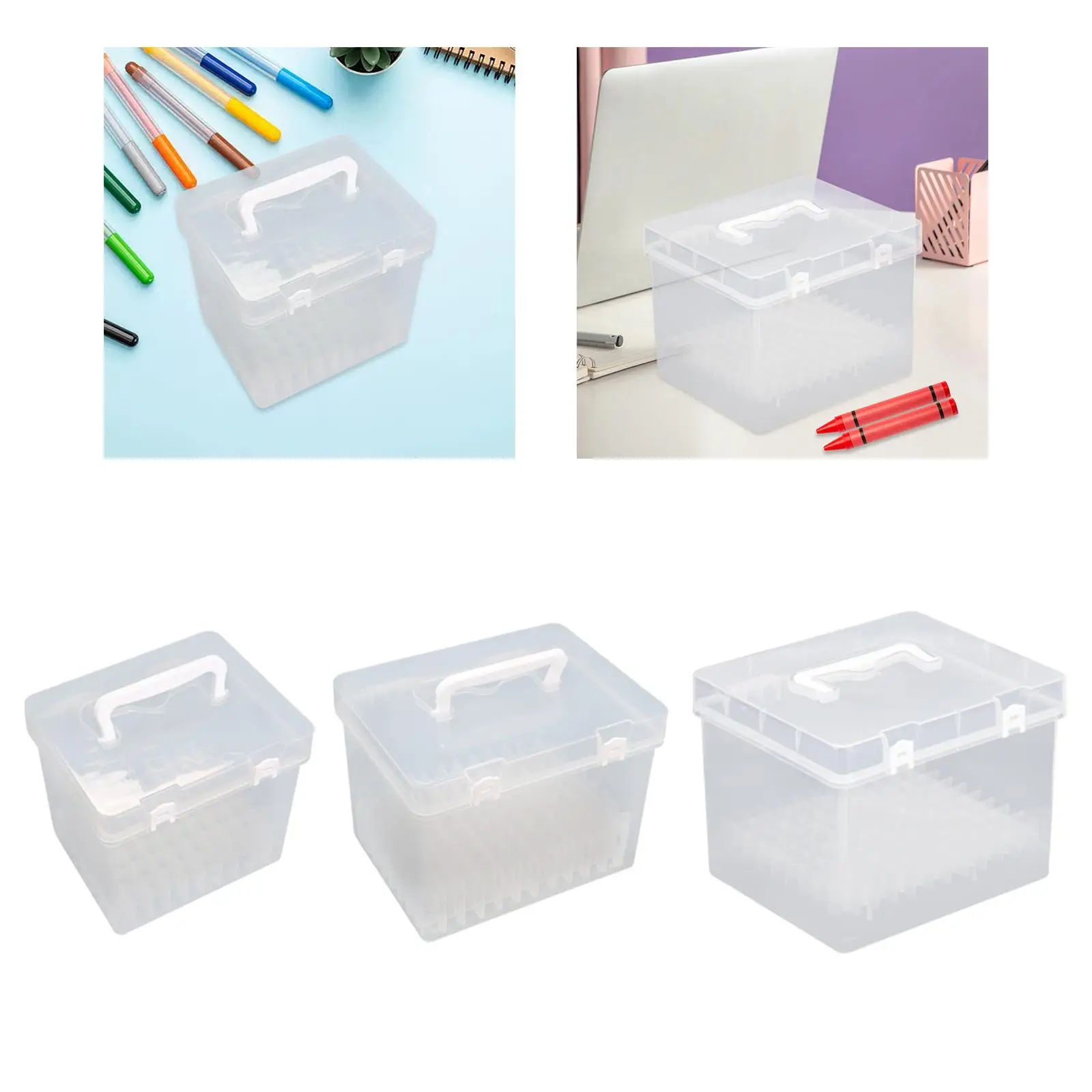 Marcador Pen Organizer Case com Slots, Marcador Canetas Caixa De Armazenamento, Handheld, Dustproof