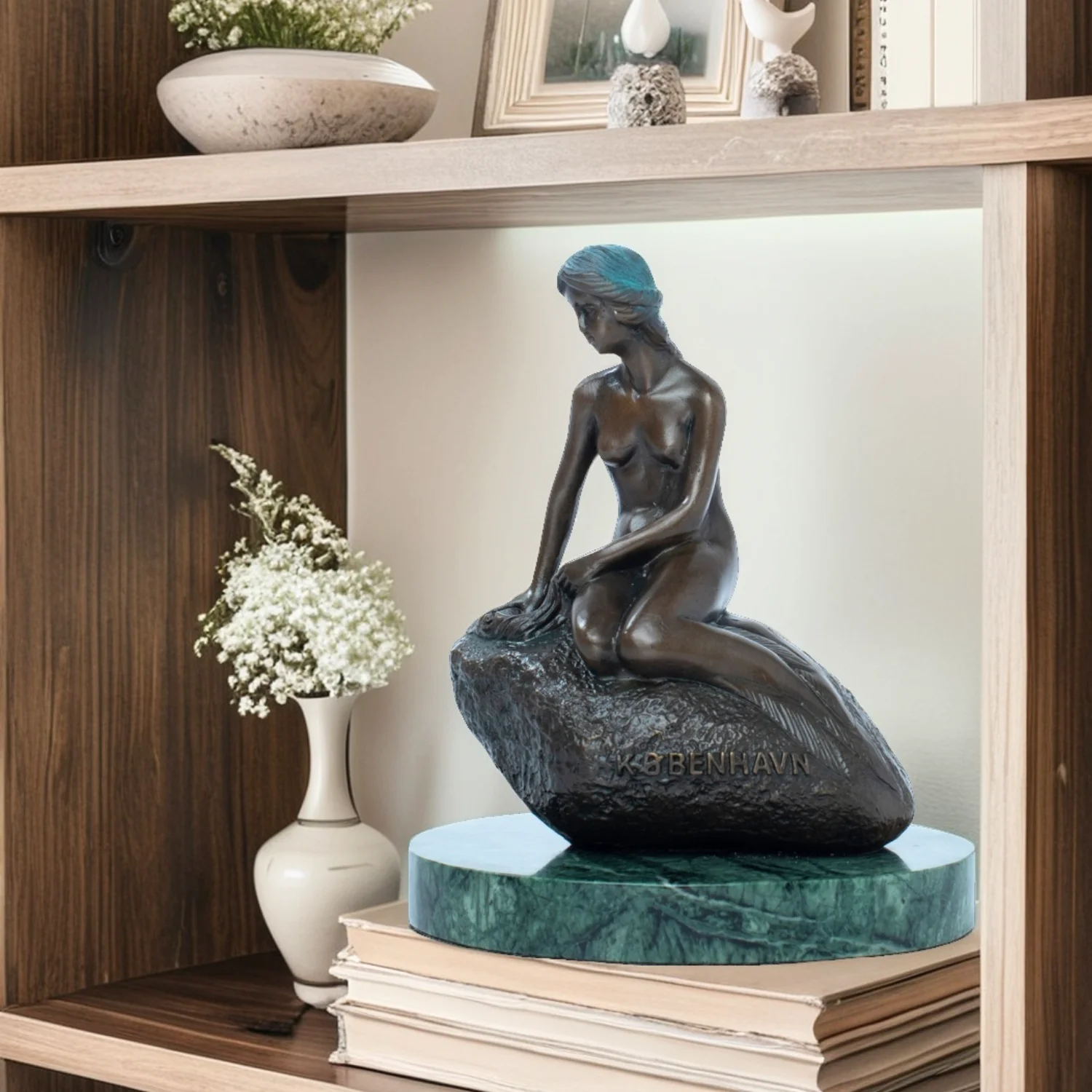 Bronze Mermaid Sculpture Handcrafted Bronze 