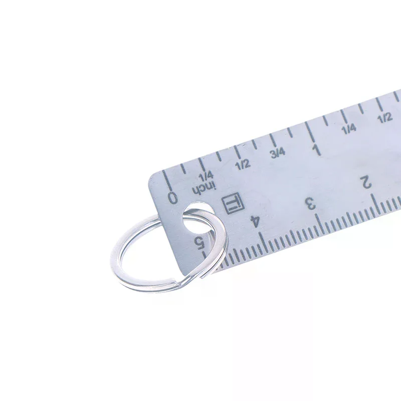 Mini règle porte-clés Portable en alliage de titane, petite règle en titane, pendentif, accessoires, outil d'extérieur