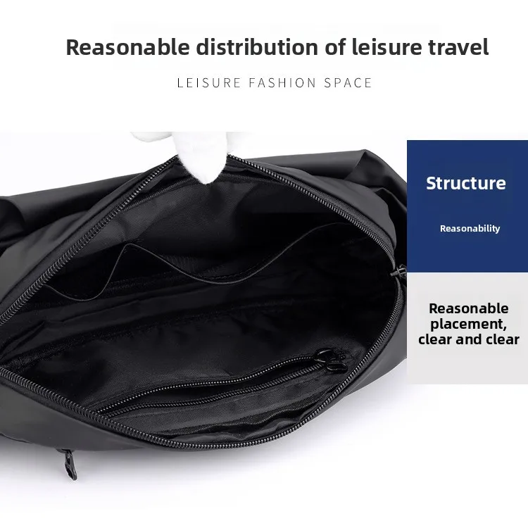 New 2025 Outdoor Leisure Trendy Waist Bag for Men, Single Shoulder Crossbody Bag, Multi Functional Waterproof Chest Bag