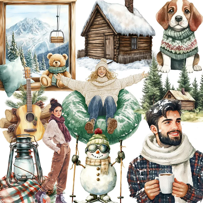 

Зимние праздники, наклейки для рукоделия и скрапбукинга, детские игрушки, книга, декоративные наклейки, канцелярские принадлежности «сделай сам»