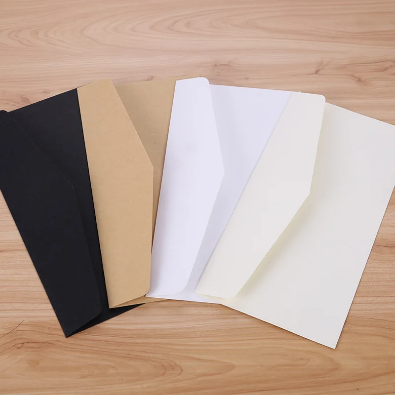 Custom. Western-Style No. 5 Kraft Paper/Black Card/Beige Daolin Envelope Plain Blank Retro Simple Invitation Envelope