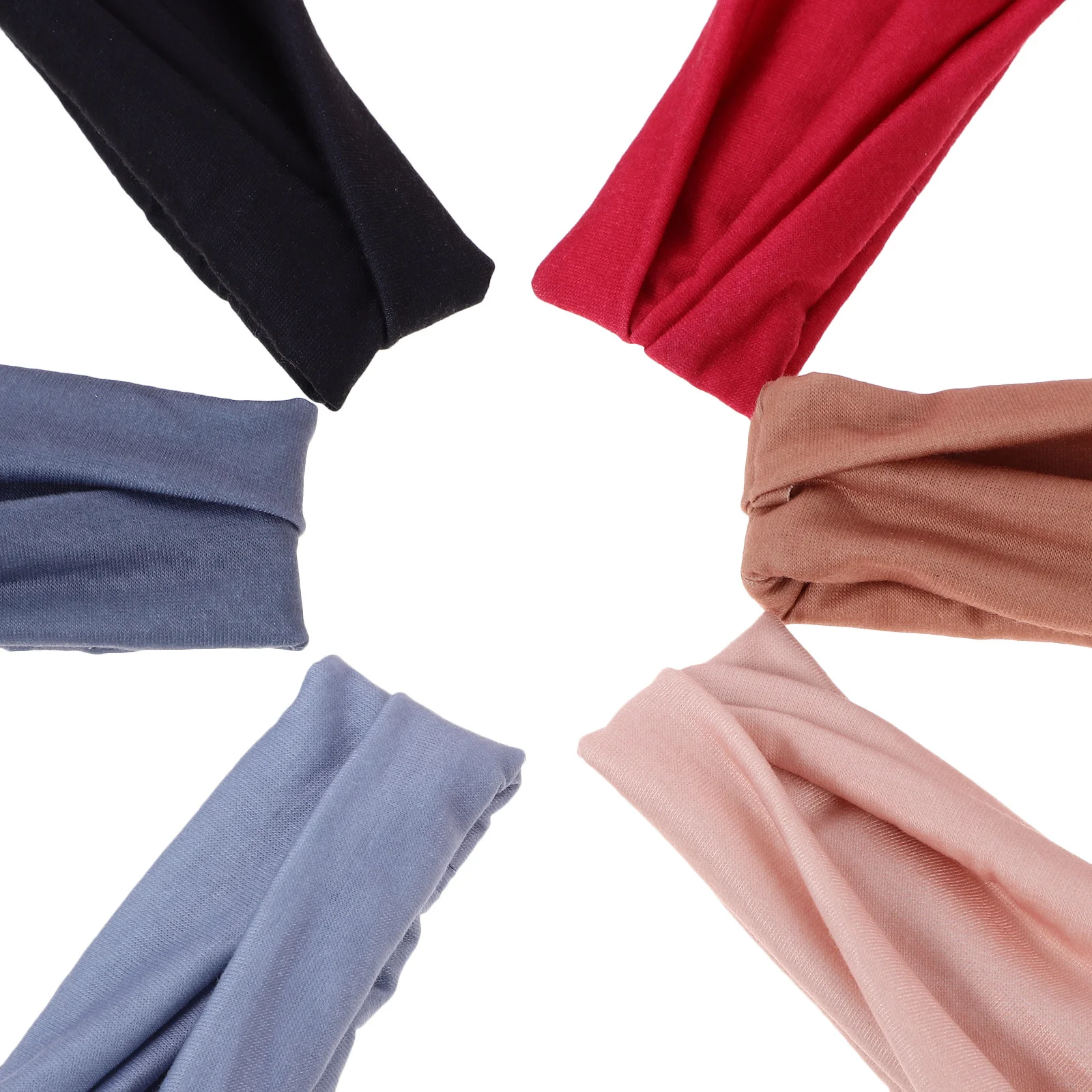 

6Pcs Sports Headbands Breathable Non Slip Yoga Sweat Bands Workout Accessories Women Sweat Band Headbands for Women