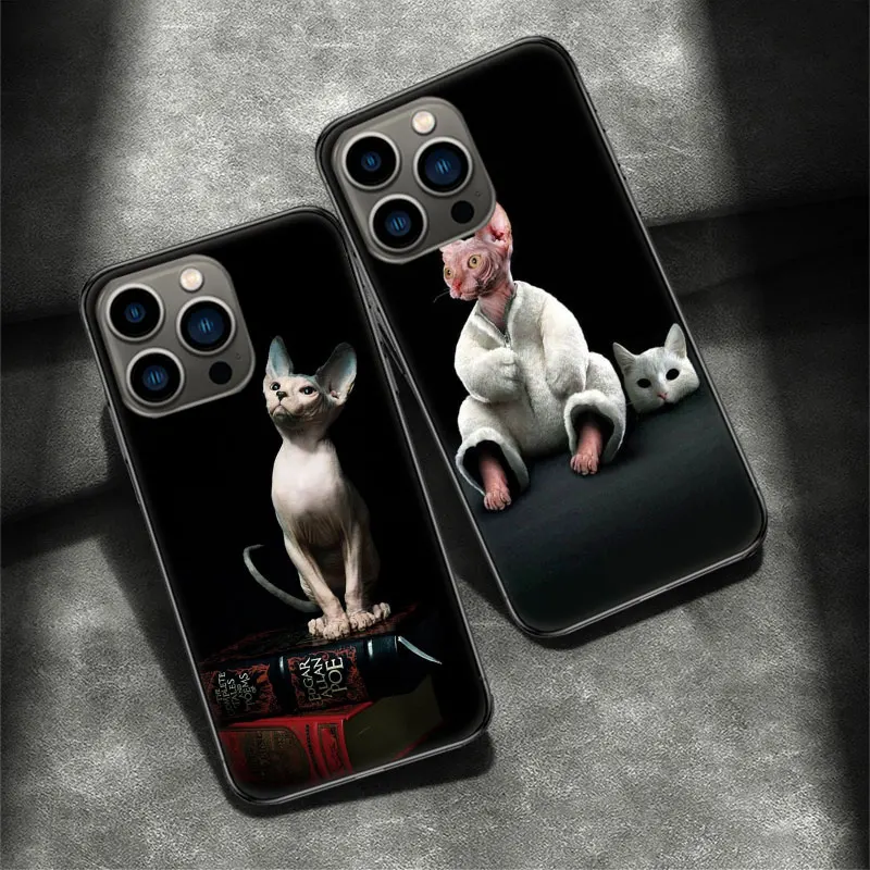 Lavaza Sphynx Sphinx Cat Phone Case For Apple Iphone 16 15 Plus Soft 13 12 Mini Cover 11 14 Pro Max Capa X XS XR 8 7 Shell Coque