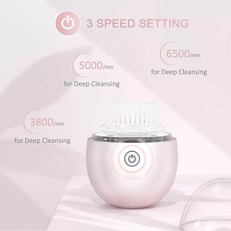 Electric Facial Cleansing Brush Private Label Cleaning Face Spin Cleanser Brush 2022 Christmas Gift Rechargeable