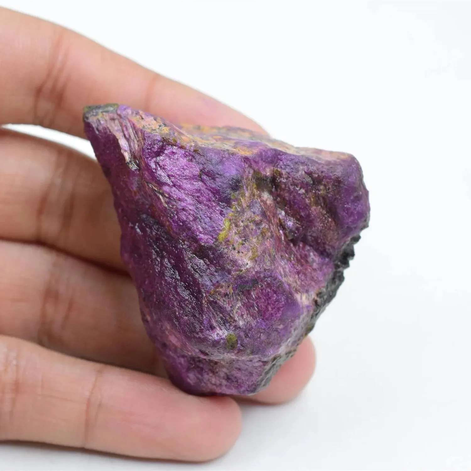 1pc/2pcs Purple & Green Atlantis Raw Stone - Stichtite on Serpentine Matrix - Rare Chromium and Magnesium Carbonate