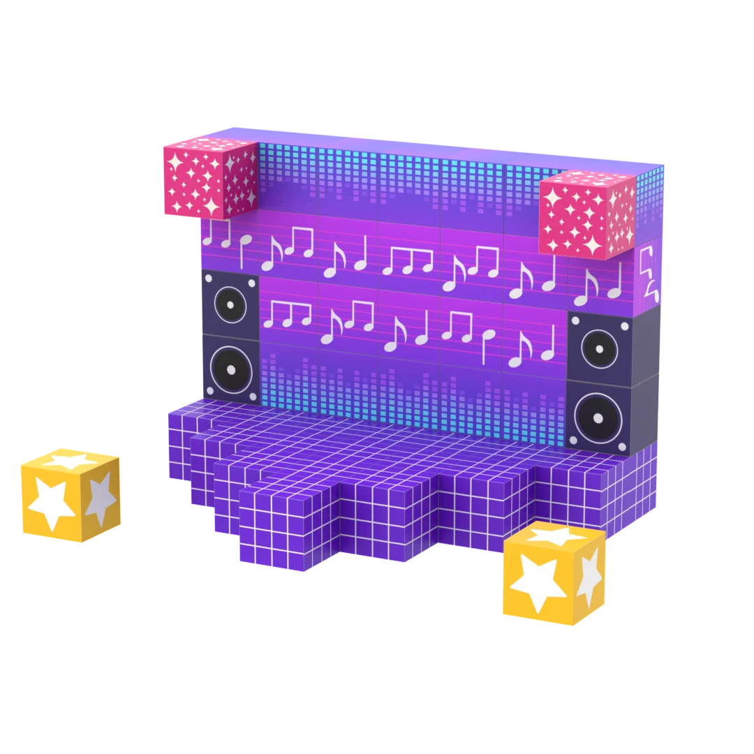 كتل مغناطيسية - مجموعة عالم مغناطيسية مكونة من 64 قطعة من ألعاب مكعبات البناء للبلاط المغناطيسي الإبداعي، لعبة حسية