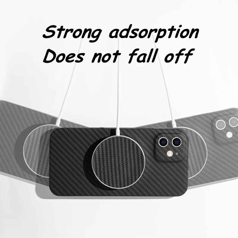 Aramid Fiber Case for IPhone 14 Case Built-in Magnet Compatible with MagSafe Carbon Fiber Case IPhone14 Pro Max Metal Lens Ring