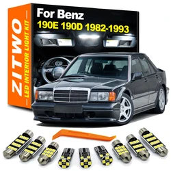 ZITWO 14Pcs For Mercedes Benz 190E 190D 190 W201 1982- 1990 1991 1992 1993 Car Accessories Interior Reading Light LED Bulb Kit