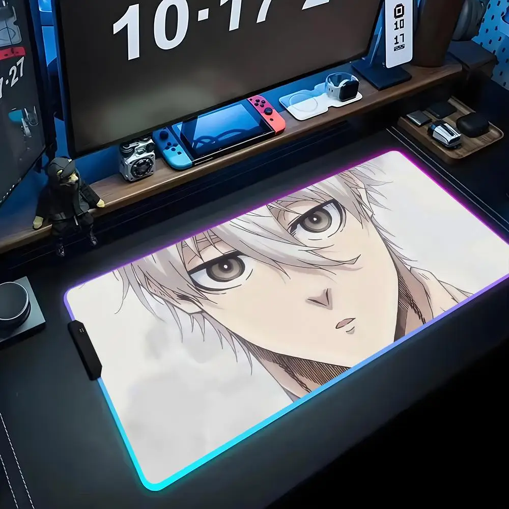 

Коврик для мыши Nagi Seishiro с персонажами аниме, игровой коврик для мыши RGB, большой светодиодный коврик для ПК, настольный коврик, светящийся коврик для мыши, большой коврик для клавиатуры, Tabl