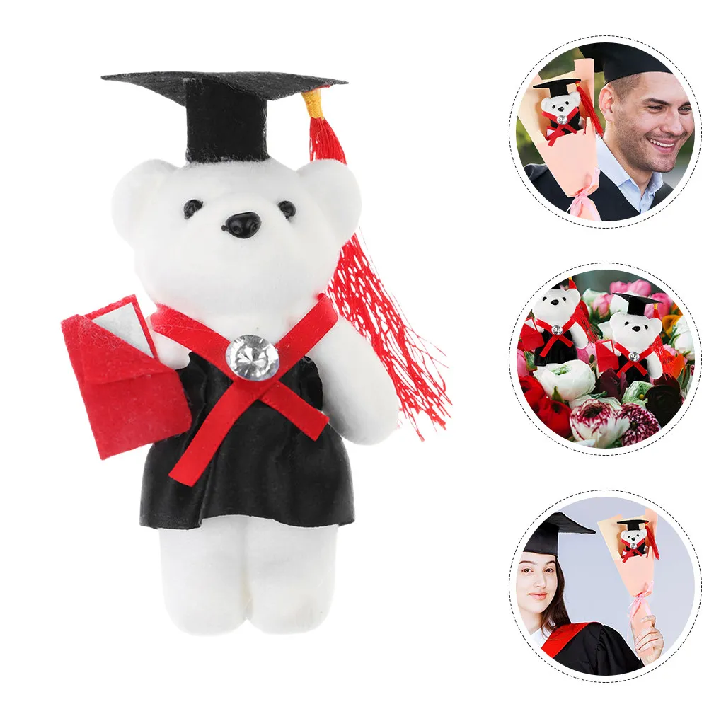 

Набор из 8 мини-медведей для выпускного: милые пенопластовые медведи в шапочках и мантиях для декора на выпускной сезон, персонализированный подарок