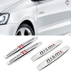 Chrome Emblem Car Fender Stickers Decal Badge Exterior for Nissan GTR Power Note Almera Xtrail Qashqai T30 T31 Navara Juke Tiida