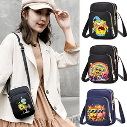 Sponge-Bobs Anime Crossbody Bag for Women Shoulder Bags Large Capcity Ladies Underarm Handbags Female Shoulder Bag Girls Purses