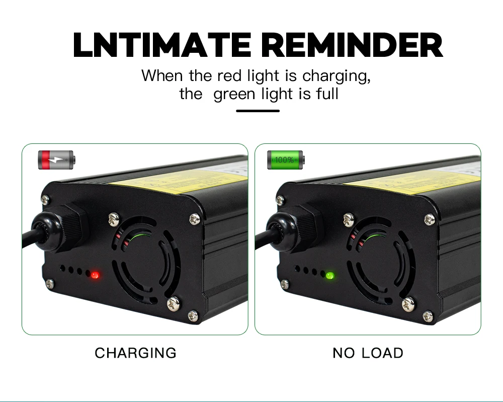 YZPOWER 67,2 V 4A Lithium-Batterie-Ladegerät 16S 60 V Akku Elektrowerkzeuge Universelles intelligentes Schnellladegerät mit Lüfter – Detail 6