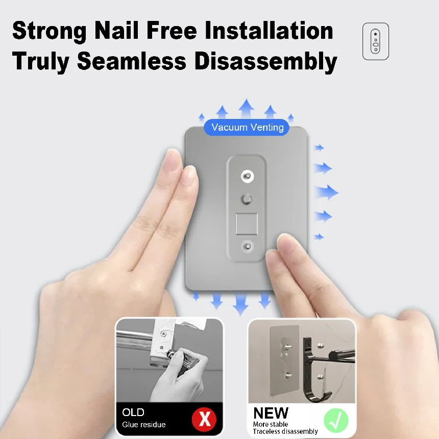 

Bathroom Hand Towel Rack Towel Holder Wall Mount No Drill Mount 50cm Towel Bar Aluminium Double Bar 2 Tier