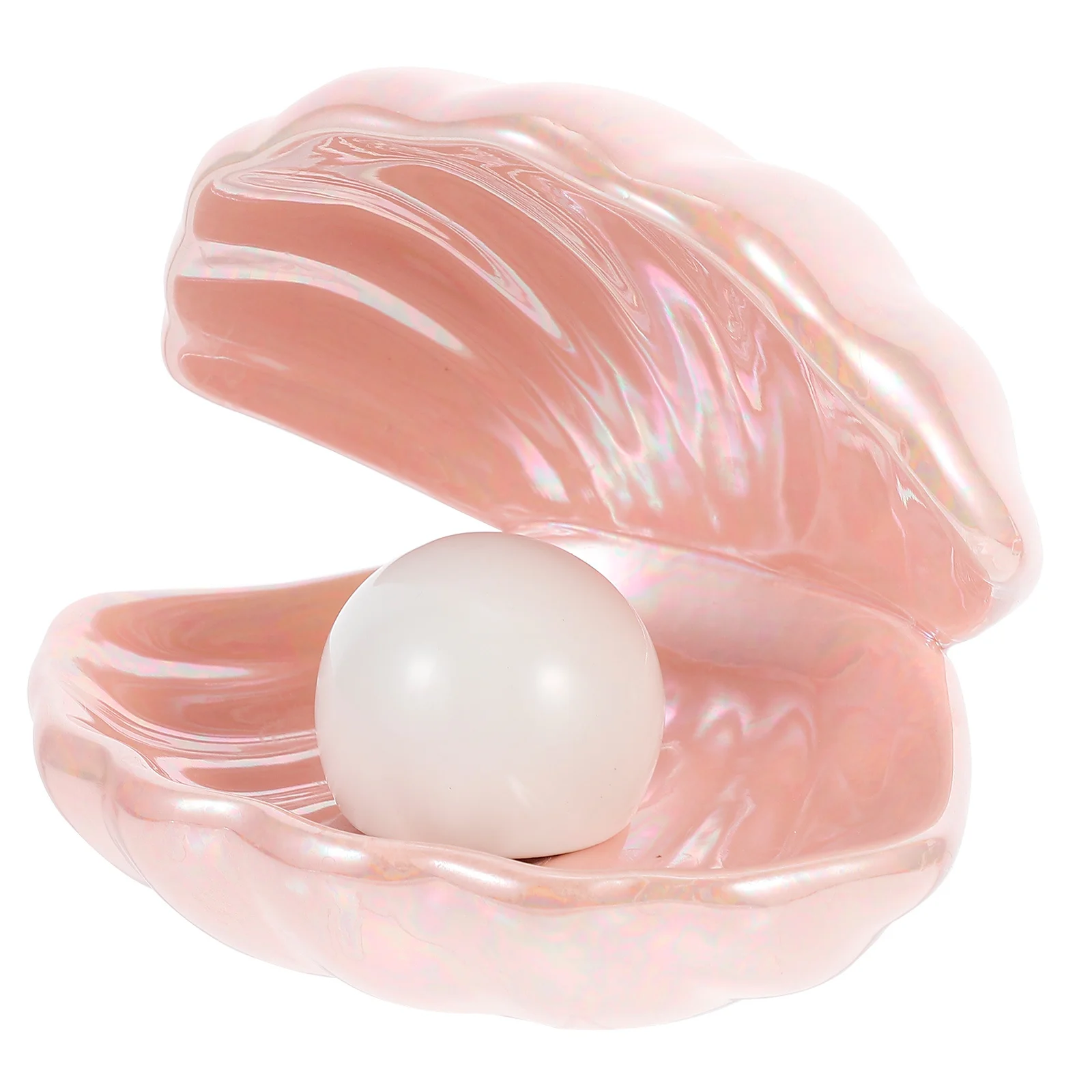 

Ceramic Shell Night Light Pink Desktop Decoration European Style Bedside Adornment Decorative Gift For Bedroom