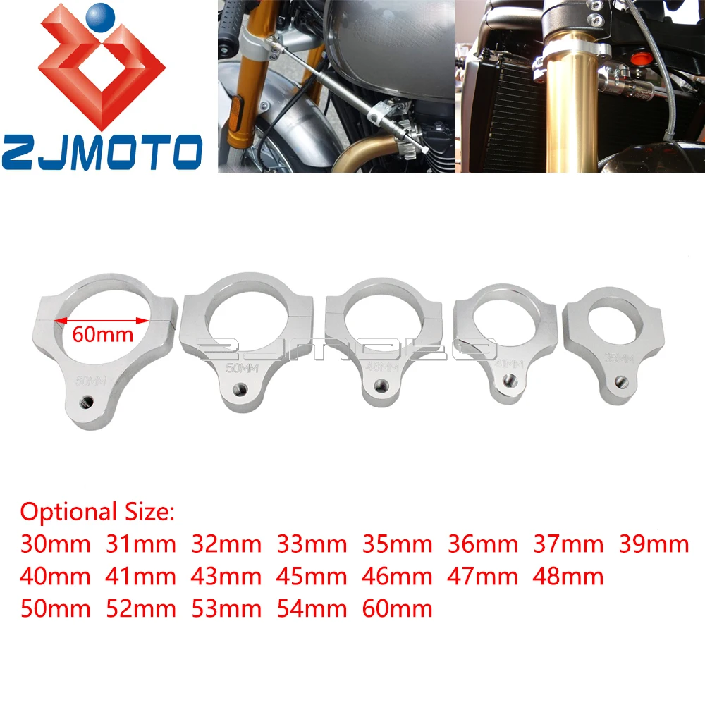 Motorcycle Steering Damper Stabilizer Clamp Fork Frame Mounting Adapter Bracket Foot Fixer 30-40 41 43 45 46 47 48 49 50 60 mm