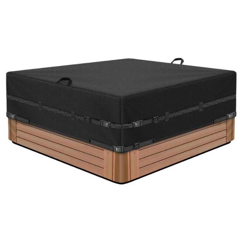 

Outdoor waterproof square hot water bath head protective cover, heavy duty polyester SPA cover