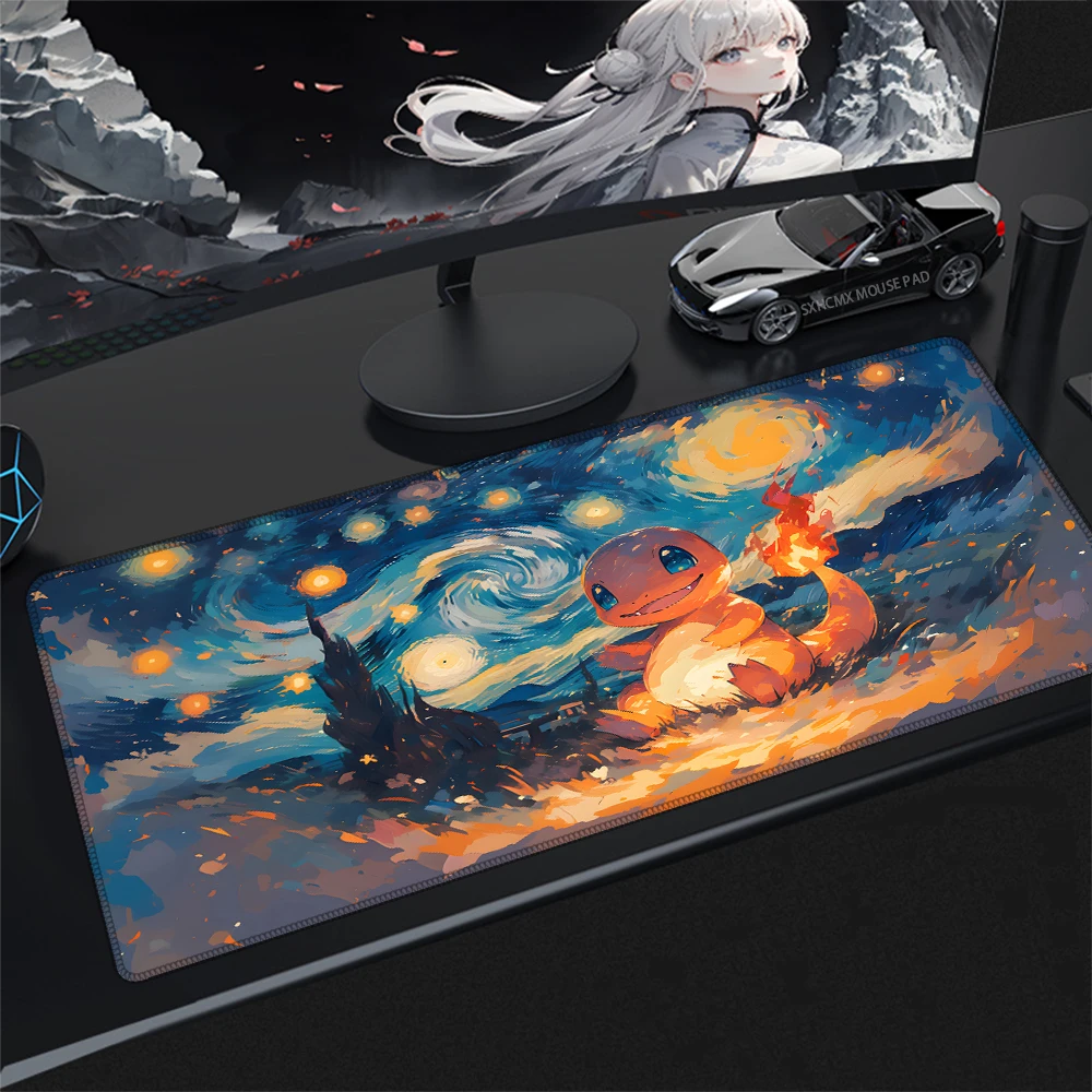 Cute Pokemon Charmander Mouse Pad Soft Rubber Anti-Slip Gaming Mousepad Waterproof Desk Mat for Laptop PC Gamer Best Gift