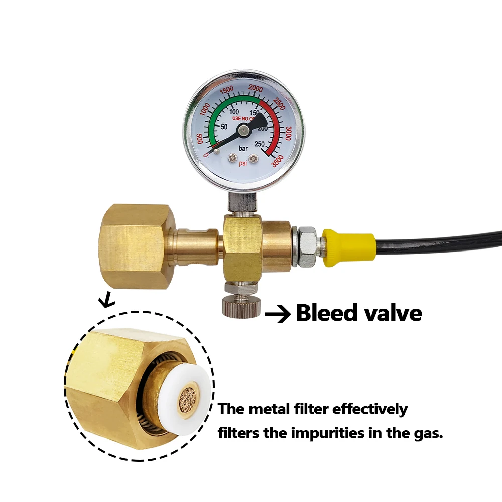 Imagem -05 - Pressão Mangueira Kit Externo para Água Soda Sodastream Homebrew Co2 Dióxido de Carbono Tanque Tr214 to W21.814 Cga320 Alta