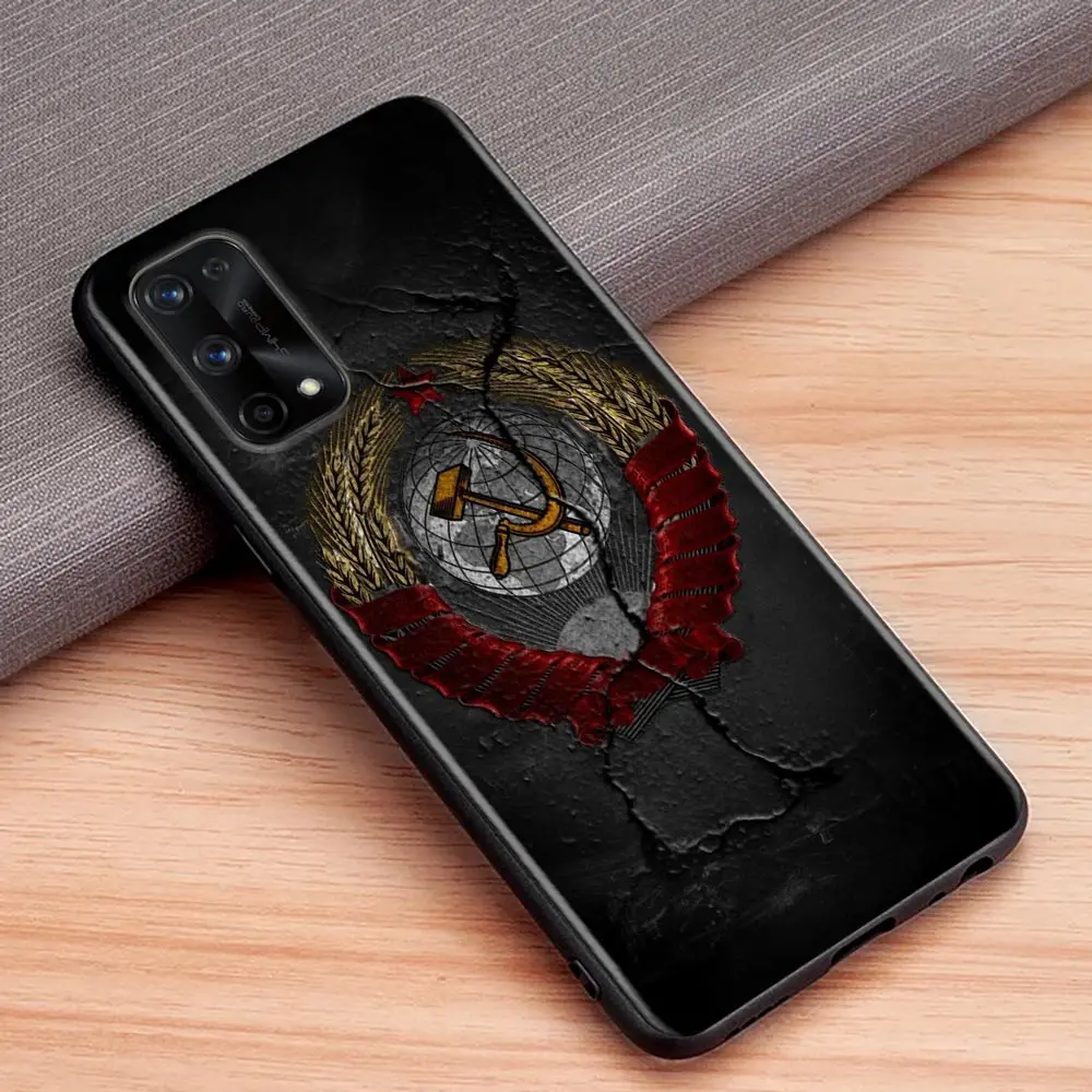 CCCP Two-Headed Eagle Flag Of Russia Phone Funda Coque Case For Realme X50 XT X 11 10 9 9I 8 8I 7 6 Pro Plus TPU Case Capa Shell