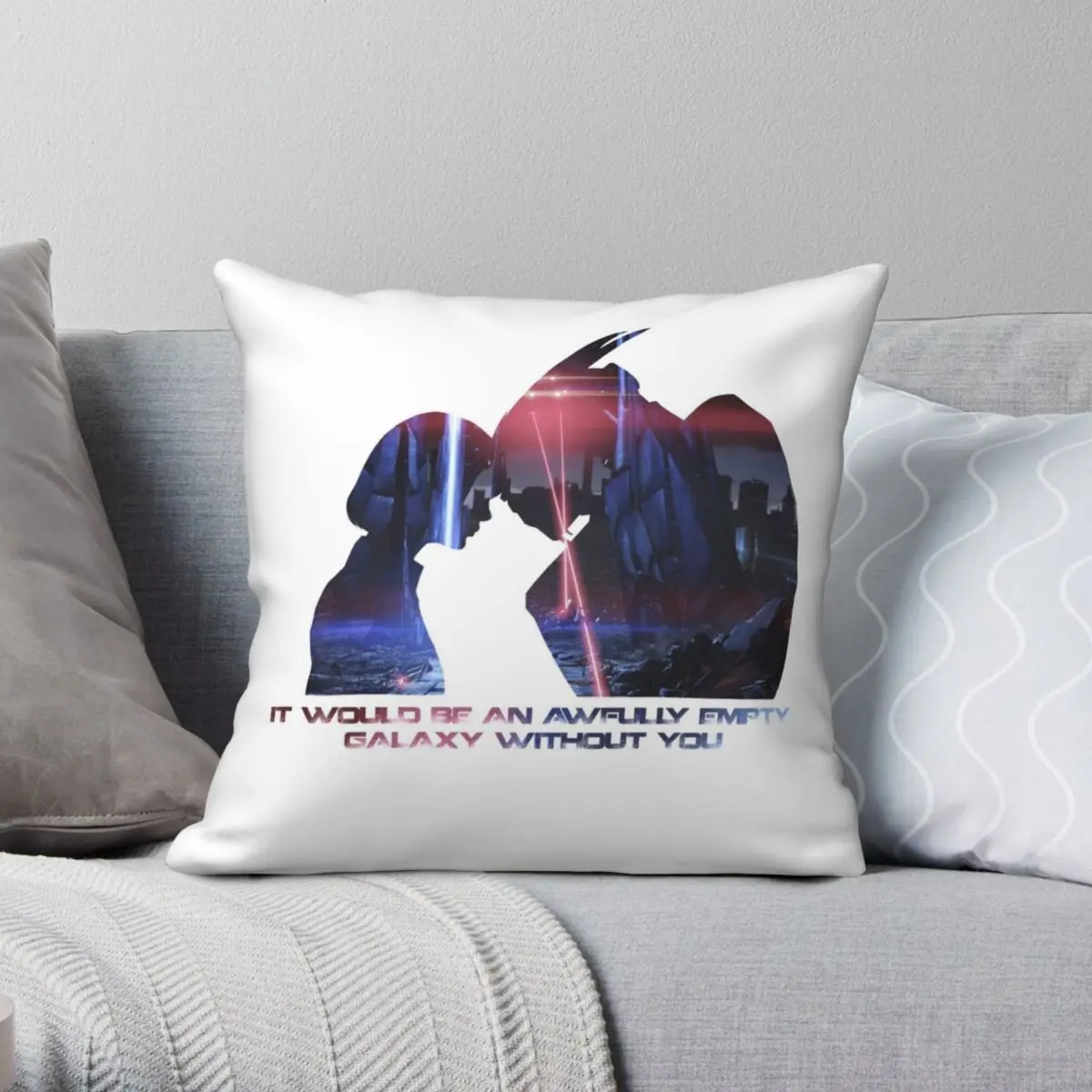 Mass Effect Empty Heartbreak Square Pillowcase Polyester Linen Velvet Pattern Zip Decor Throw Pillow Case Sofa Cushion Cover 18