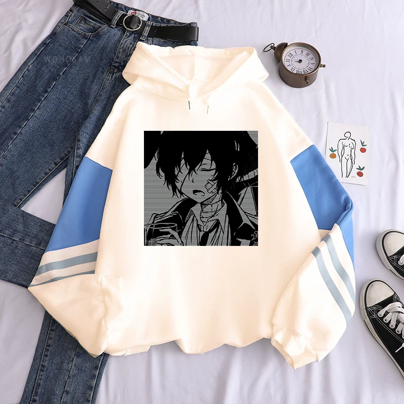 Bungo Stray Dogs Dazai Osamu Anime Hoodies Harajuku Printed Plus Size Streetwear Winter Casual Warm Men Women Gift Sweatshirts