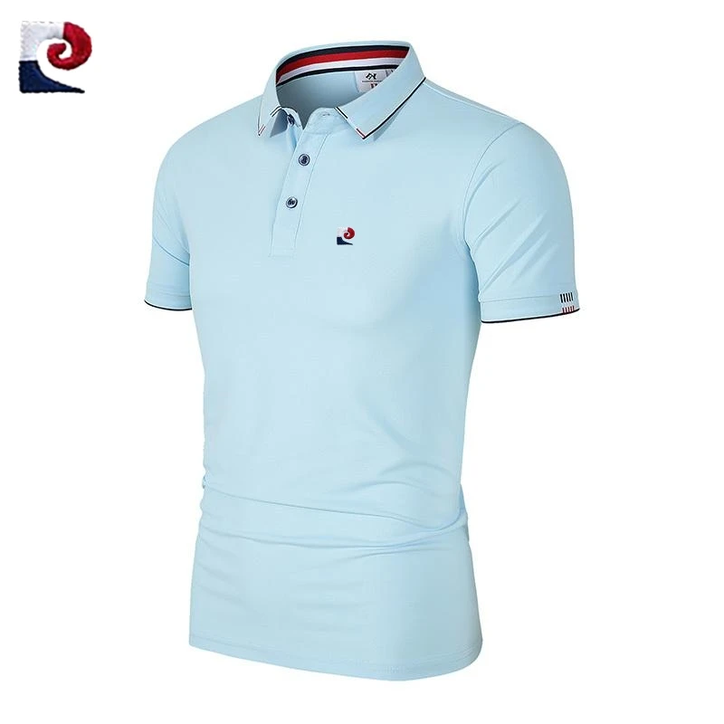 Summer Men's High-Quality Ice Silk Short-Sleeved Polo Shirt, New Fashionable, Casual, Breathable, Cool and Silky T-Shirt Top