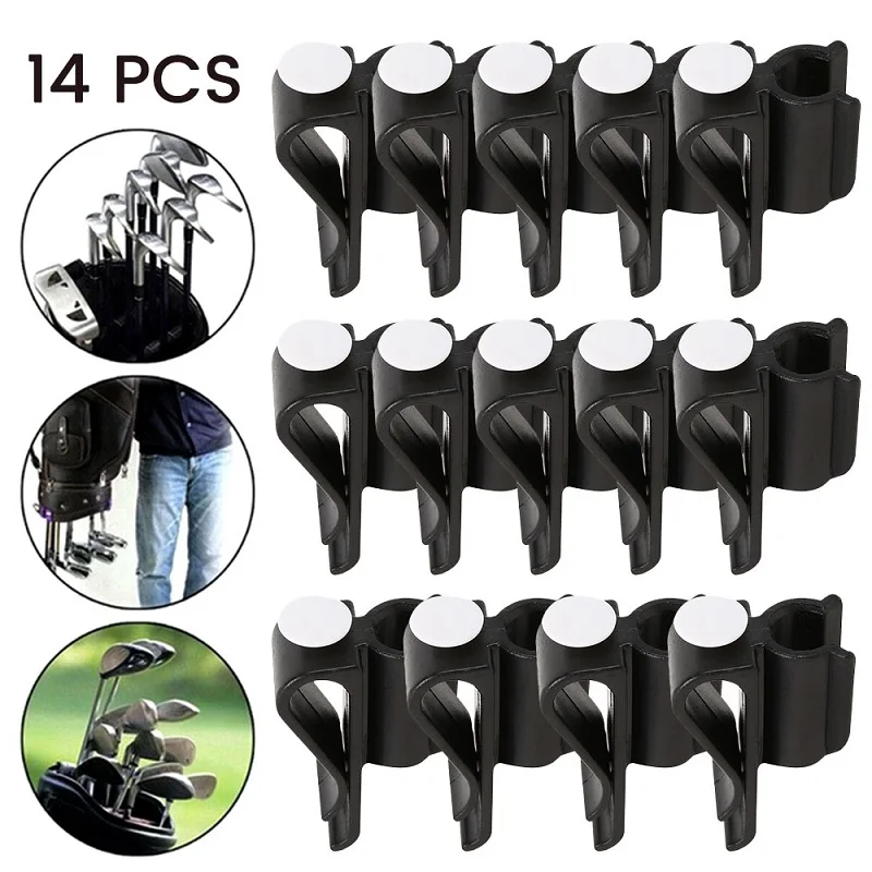 14pcs Golf Putter Clamp Golf Bag Clip On Putter Holder Putting Organizer Drop Ship Golf Equipment