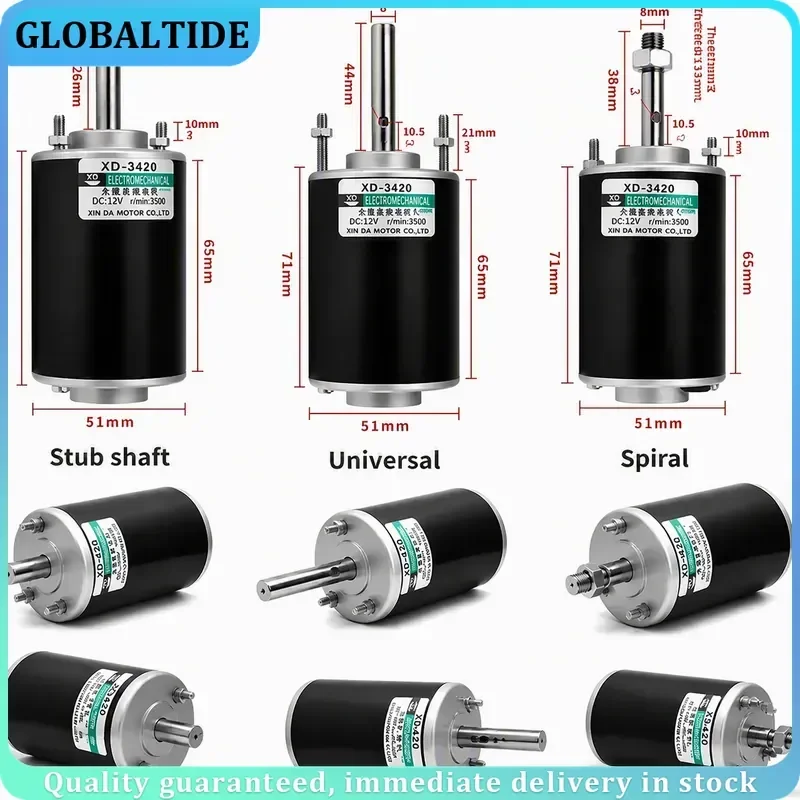 High Torque DC Motor 12V 24V Permanent Magnet Motor DIY Generator Motor 30W CW CCW 3500 RPM 7000 RPM Mount Speed Controller