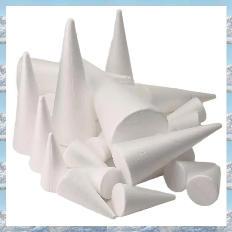 

L81A 2025-24Pack Foam Tree Cones For Arts, Crafts, Christmas Tree, School, DIY Craft Project