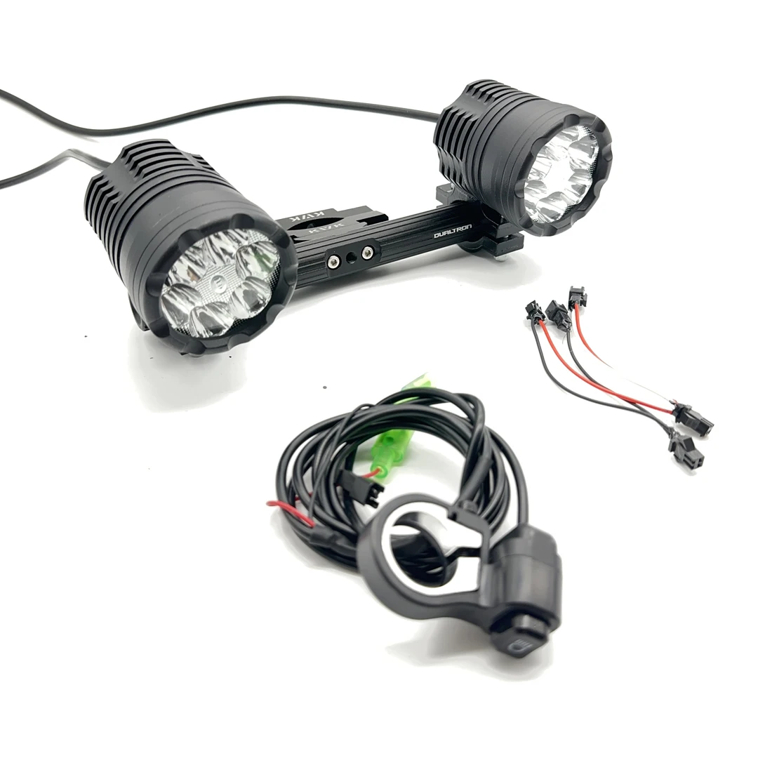 2PCS LED Headlight 30W 20W With Bracket For Dualtron Electric Scooter DT3 Victor Thunder Motorcycle Modified With Switch