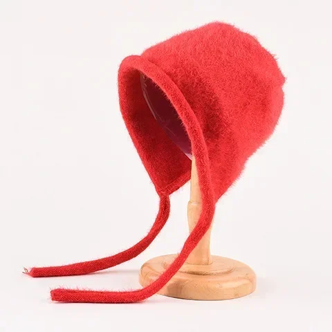 2025 حار Y2K لطيف قبعة الخريف الشتاء النساء الدافئة اليابانية متماسكة قبعة كومة قبعات الرجال حماية الأذن التعادل البلوز قبعة Gorro بونيه