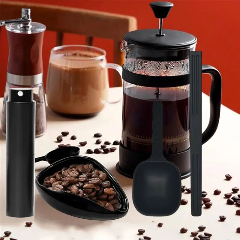 ABRE-Coffee Bean Dosing Cup Andspoon Set Dosing Vessel Measuring Tray Kit Forcoffee Ortea Espresso Accessories