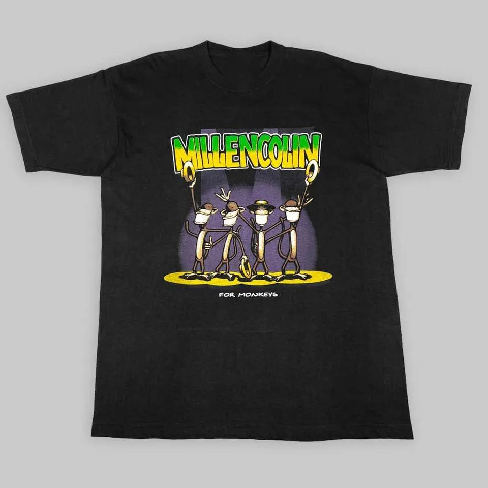 MILLENCOLIN 'For Monkeys' Camiseta unissex de algodão clássico, todos os tamanhos ZL481