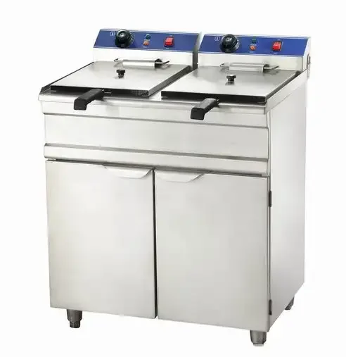 Commercial Equipment Stainless Steel Multifunctional Large Oil Two TankElectric Vertical Fryer Fried Chicken Fried Dough Sticks