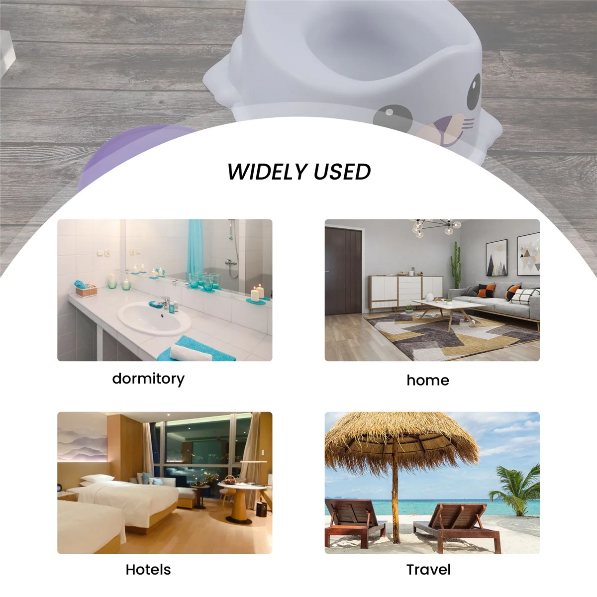 Asiento de entrenamiento de orinal para bebé con respaldo, olla portátil para niños, inodoro para niños, lindo taburete para orinal para niños, púrpura