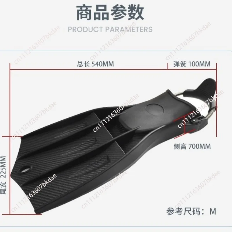 Professional Scuba Diving Fins Jet Frog Shoes with Adjustable Spring Buckle Strap Strong Thrust Navy Blue for Training