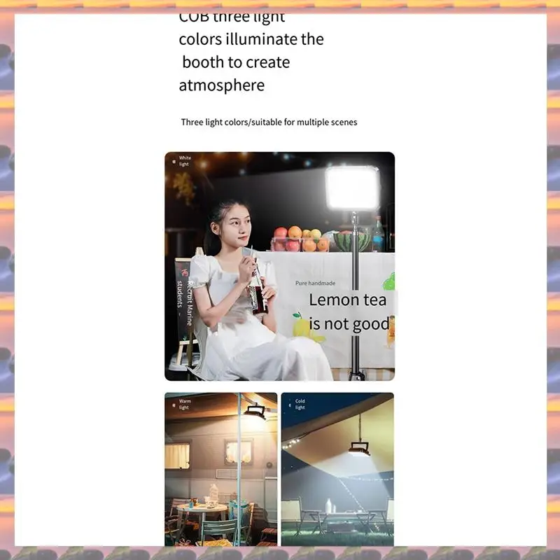 

ABML 600LED Portable Lantern Tent Light Rechargeable Lantern Emergency Night Market Light Waterproof Outdoor Camping Lamp
