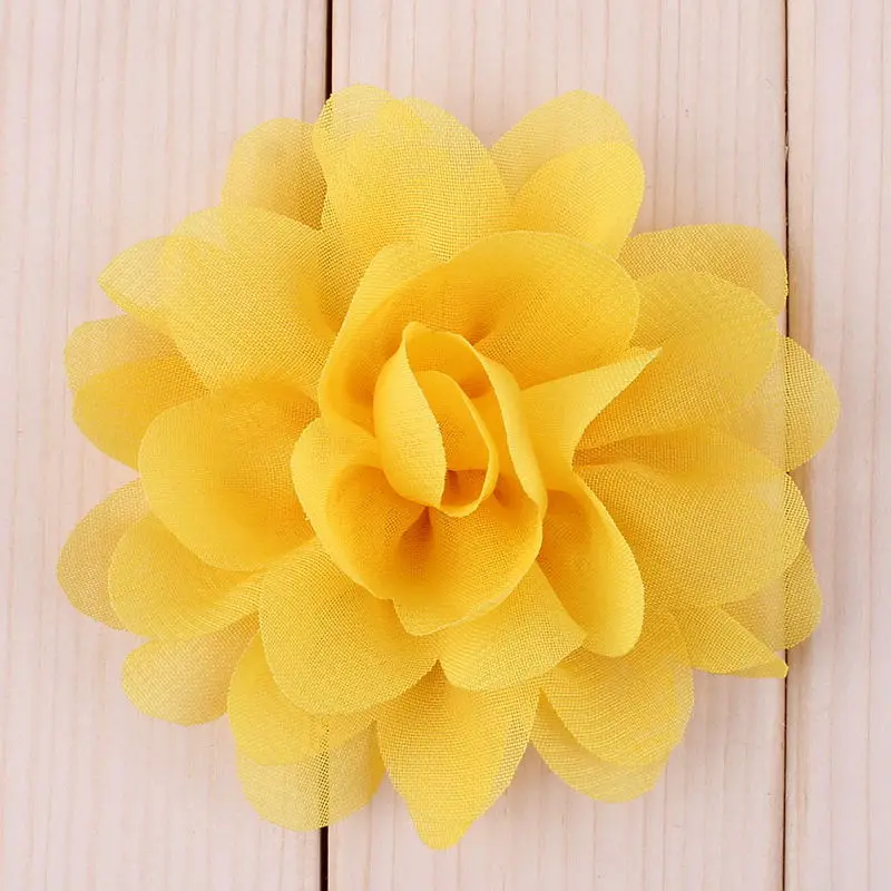 16PCS 7CM Chiffon Gauze Flower Artificial Fabric Silk Flower Head For DIY Wedding Party Home Decorations Floral Wreath Scrapbook