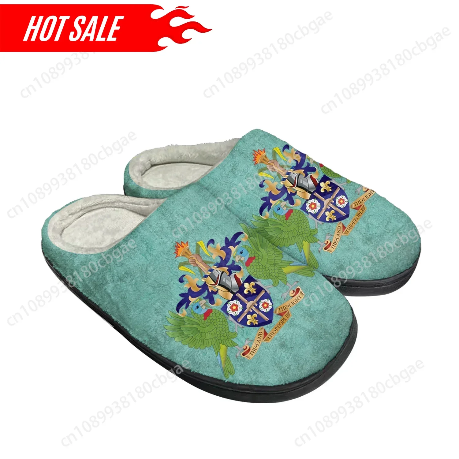 Saint Lucia Flag Home Cotton Custom Slippers Mens Womens Sandals Plush Bedroom Fashion Casual Keep Warm Shoes Thermal Slipper