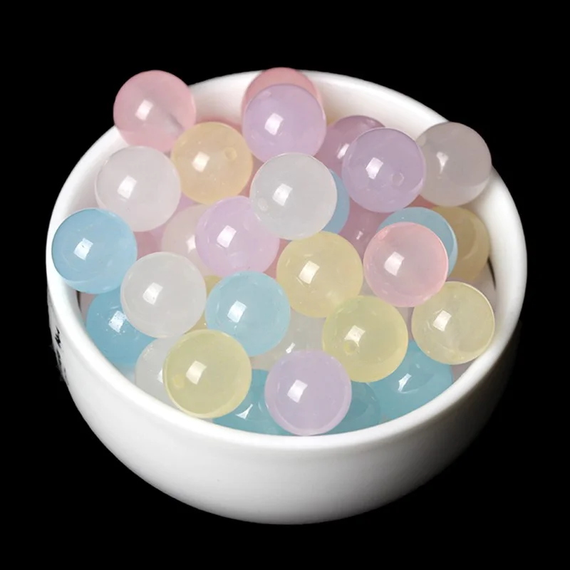 4A Natural Cloroful Chalcedony Single Bead DIY Beads Crystal Jewelry Making